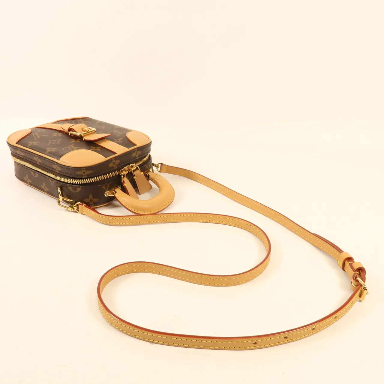 LOUIS VUITTON M68623 兩用包 塗層帆布 棕色 塗層帆布 中古品A - 縮圖 5