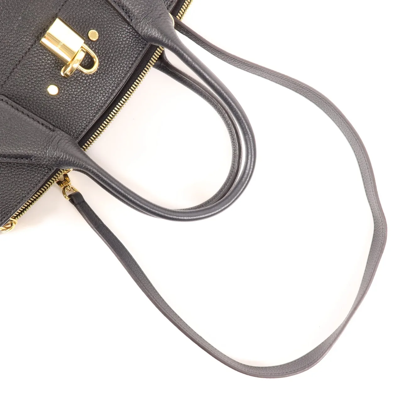 LOUIS VUITTON Steamer M54312 兩用包 牛皮 綠色 / 黑色 / Black/Green 牛皮 中古品B - 縮圖 8