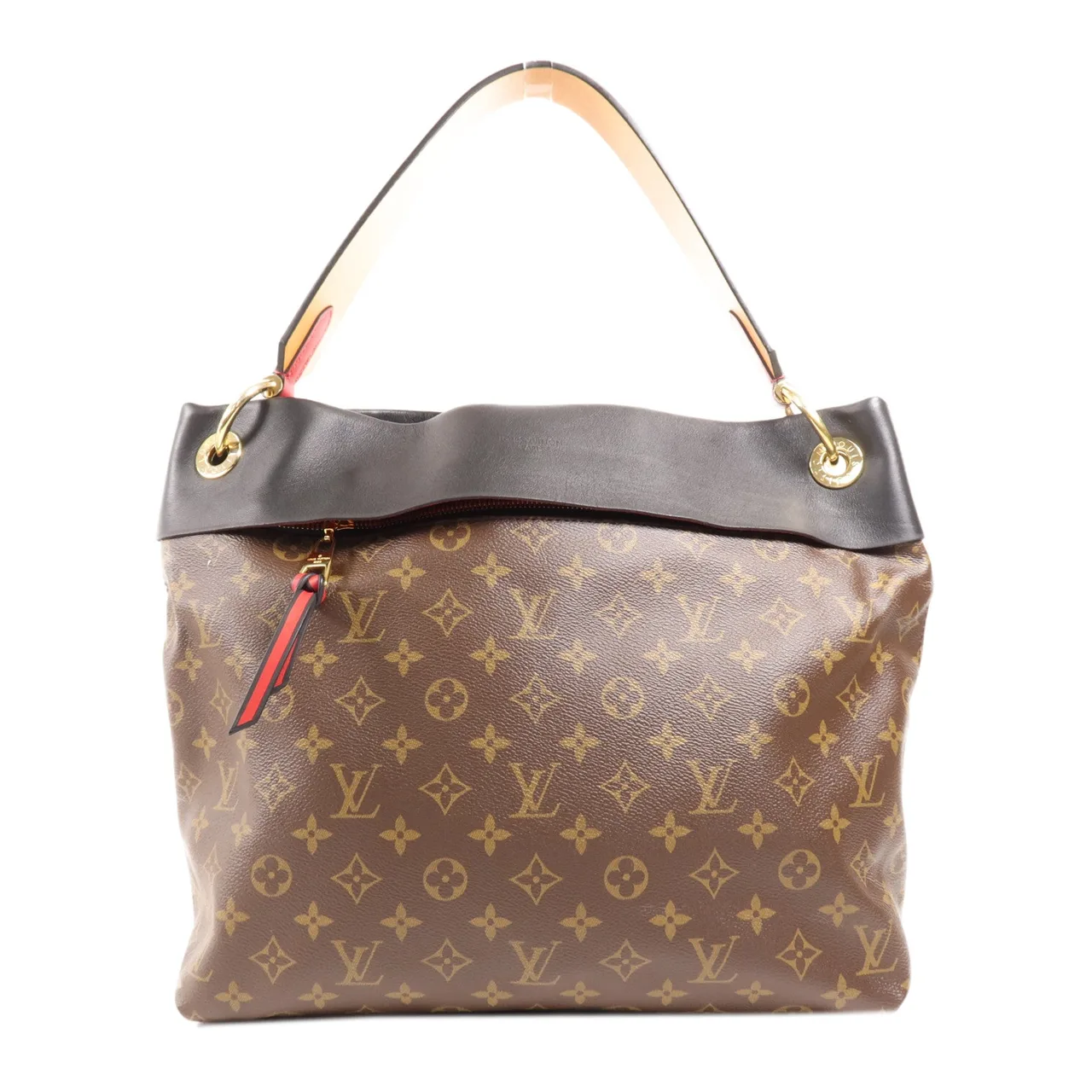 LOUIS VUITTON Tuileries M43154 肩背包 塗層帆布 棕色 / 黑色