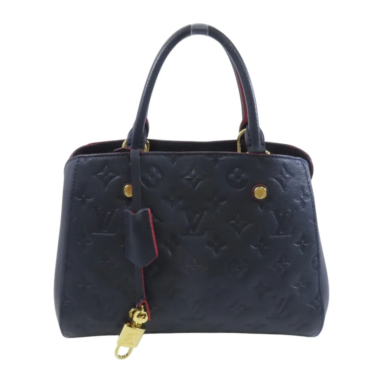 LOUIS VUITTON Montaigne M42747 手提包 牛皮 海軍藍 / 紅色 / Navy