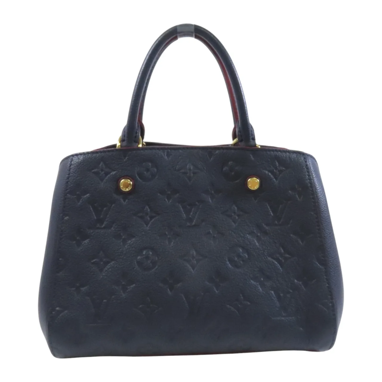 LOUIS VUITTON Montaigne M42747 手提包 牛皮 海軍藍 / 紅色 / Navy 牛皮 中古品B - 縮圖 2