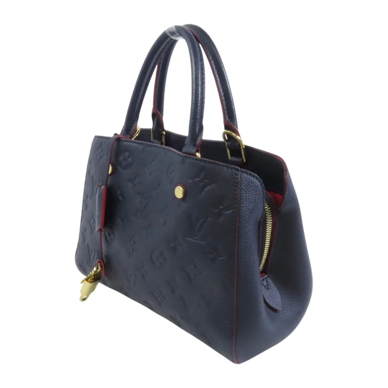 LOUIS VUITTON Montaigne M42747 手提包 牛皮 海軍藍 / 紅色 / Navy 牛皮 中古品B - 縮圖 3