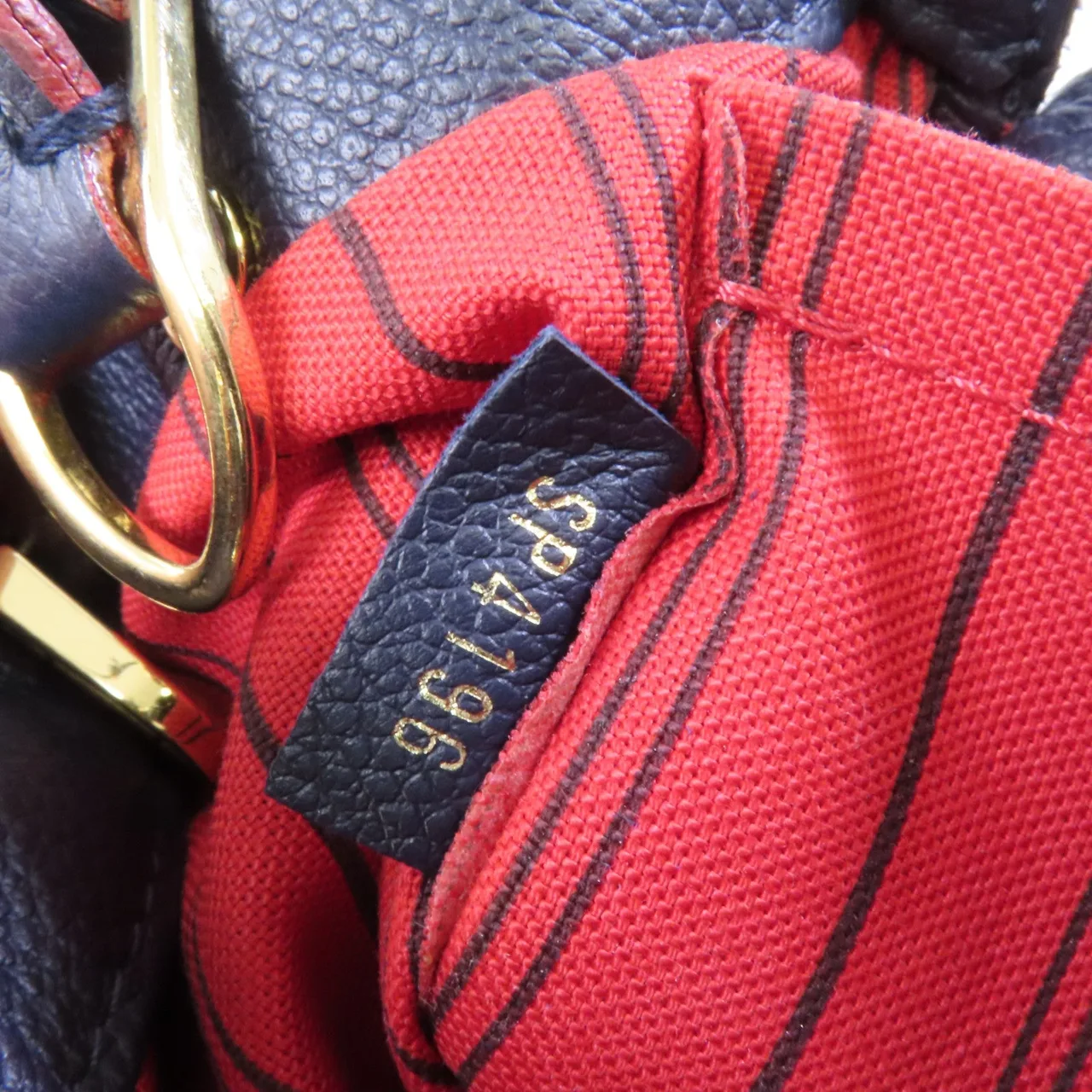 LOUIS VUITTON Montaigne M42747 手提包 牛皮 海軍藍 / 紅色 / Navy 牛皮 中古品B - 縮圖 7