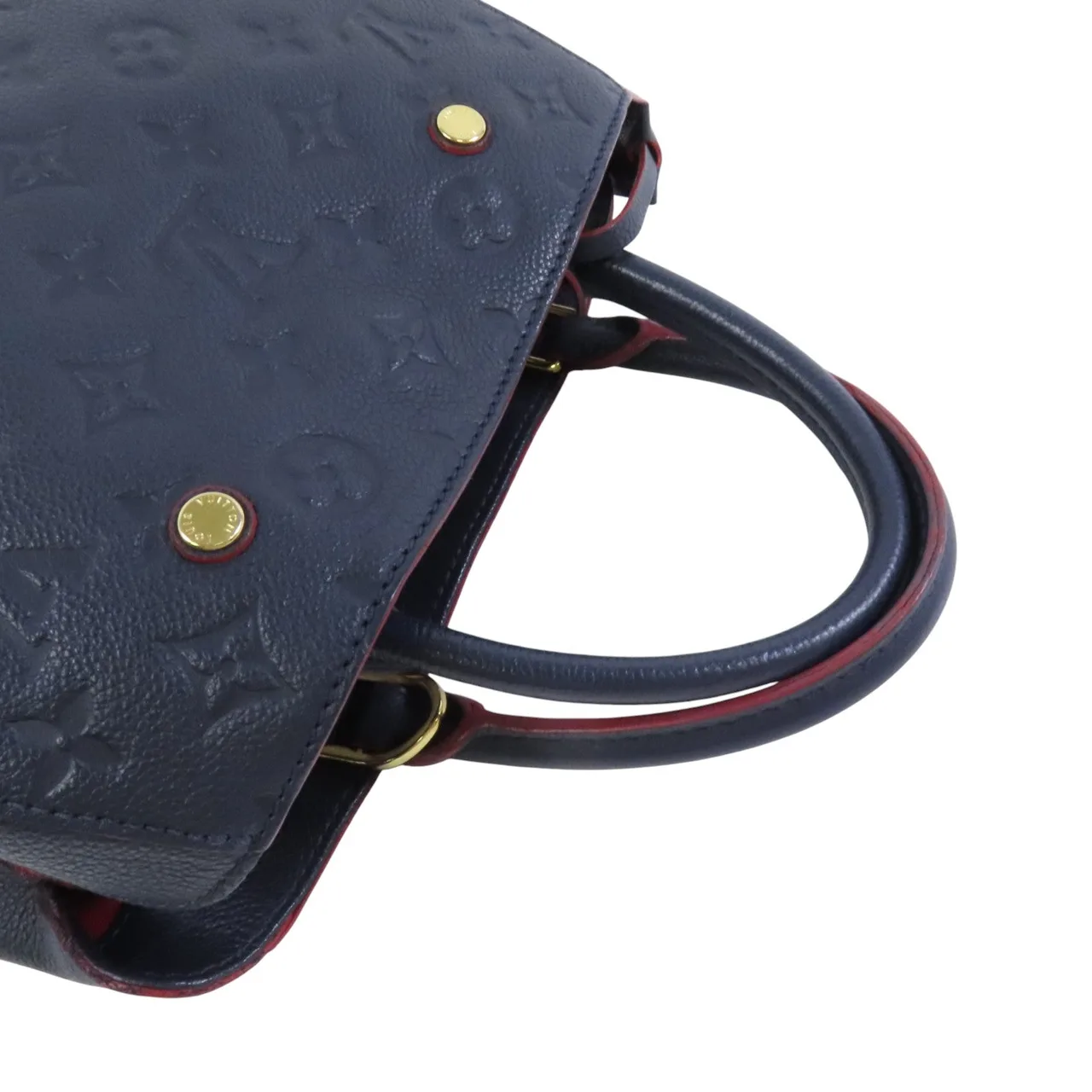LOUIS VUITTON Montaigne M42747 手提包 牛皮 海軍藍 / 紅色 / Navy 牛皮 中古品B - 縮圖 8