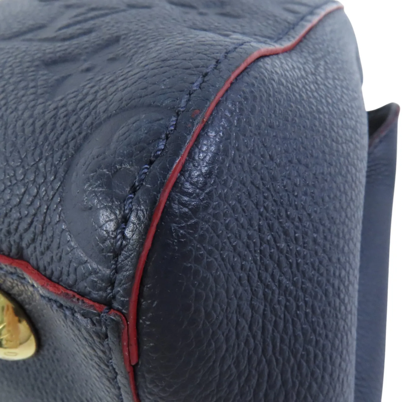 LOUIS VUITTON Montaigne M42747 手提包 牛皮 海軍藍 / 紅色 / Navy 牛皮 中古品B - 縮圖 12