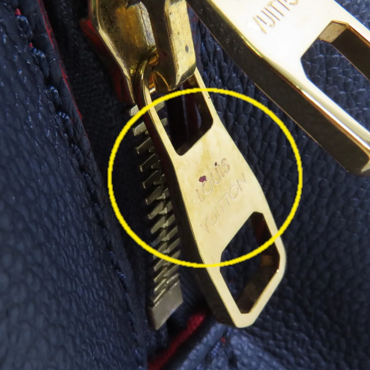 LOUIS VUITTON Montaigne M42747 手提包 牛皮 海軍藍 / 紅色 / Navy 牛皮 中古品B - 縮圖 16