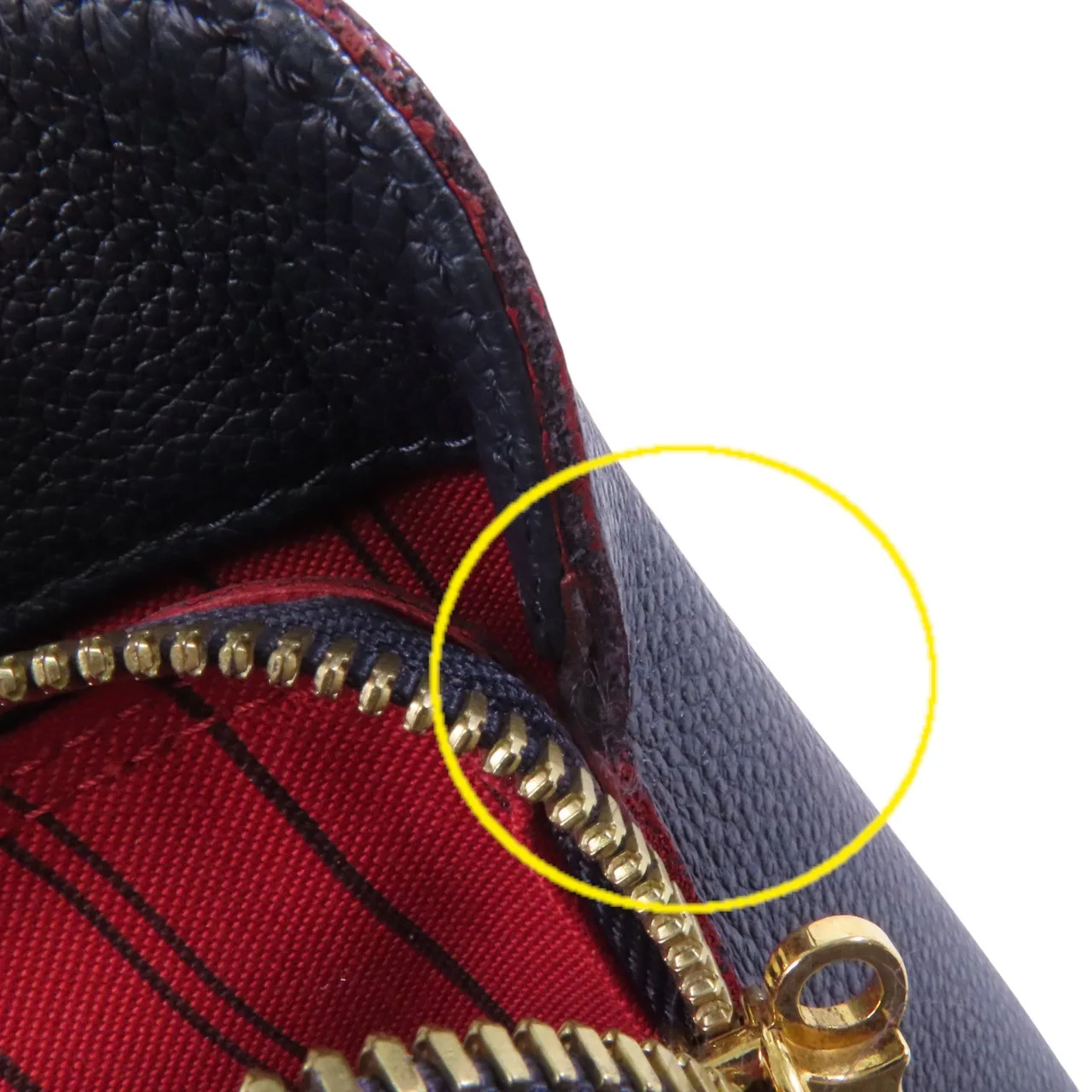 LOUIS VUITTON Montaigne M42747 手提包 牛皮 海軍藍 / 紅色 / Navy 牛皮 中古品B - 縮圖 18