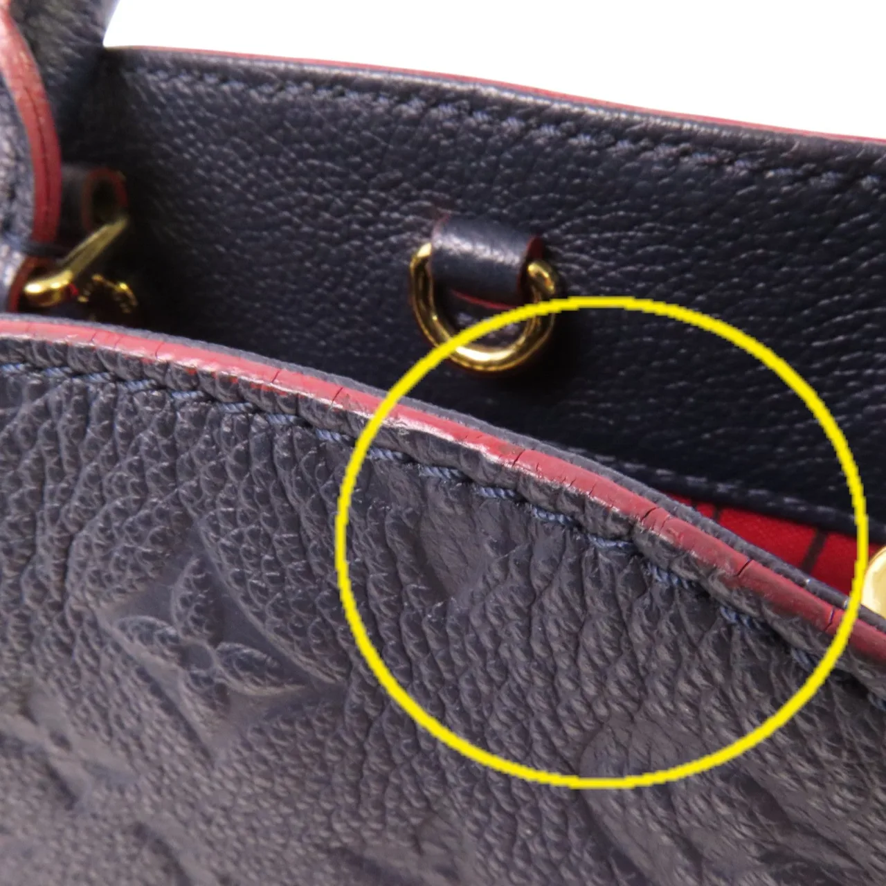 LOUIS VUITTON Montaigne M42747 手提包 牛皮 海軍藍 / 紅色 / Navy 牛皮 中古品B - 縮圖 20