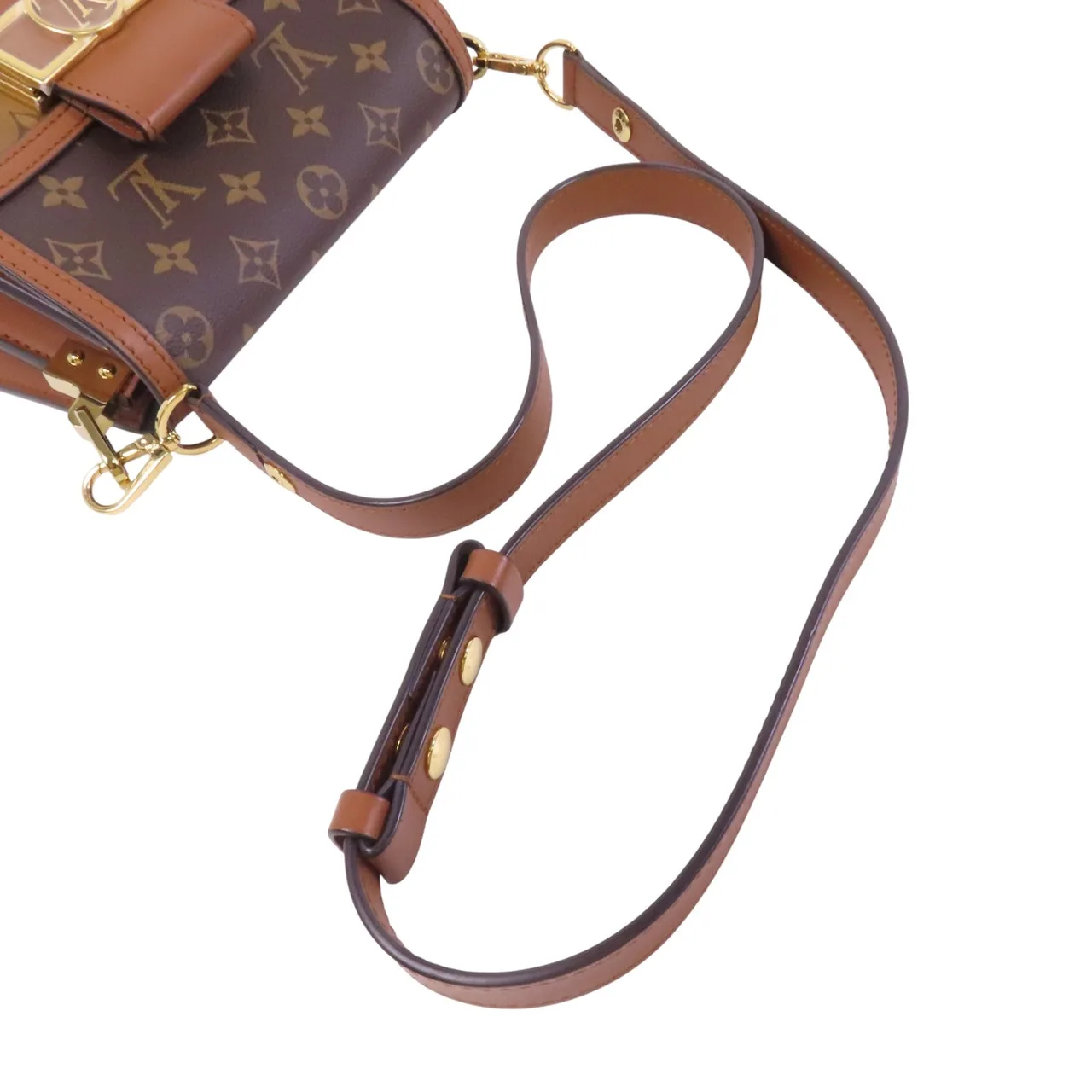 LOUIS VUITTON Mini Dauphine M45959 肩背包 塗層帆布 棕色 塗層帆布 中古品A - 縮圖 7