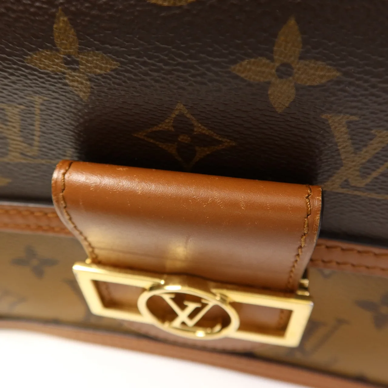 LOUIS VUITTON Mini Dauphine M45959 肩背包 塗層帆布 棕色 塗層帆布 中古品B - 縮圖 19