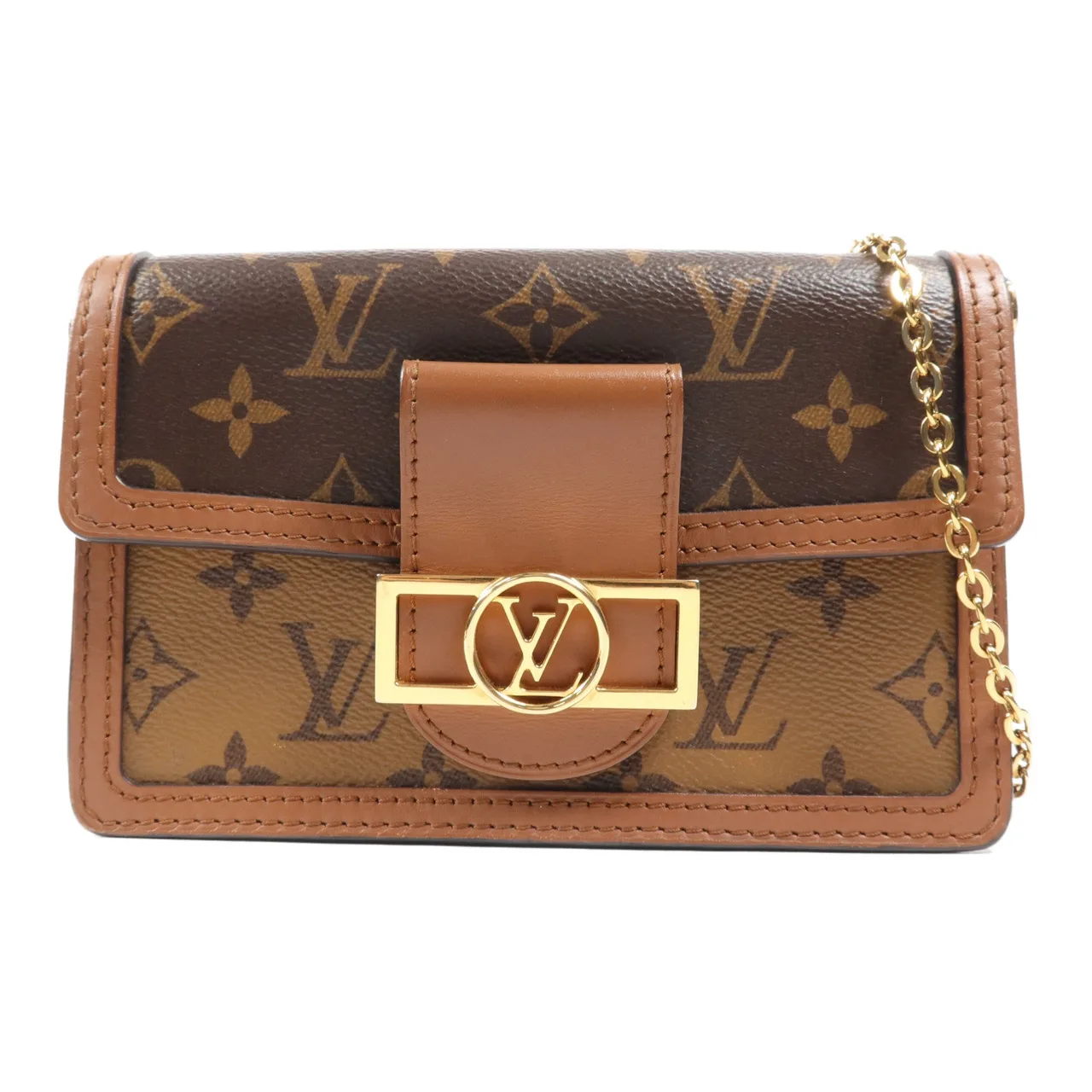 LOUIS VUITTON Dauphine M68746 肩背包 塗層帆布 棕色