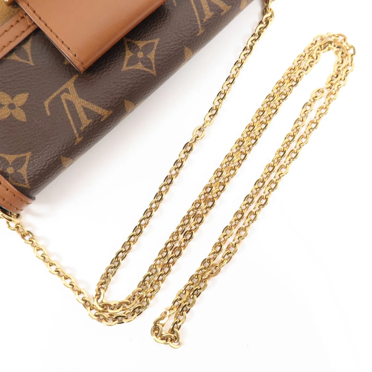 LOUIS VUITTON Dauphine M68746 肩背包 塗層帆布 棕色 塗層帆布 中古品A - 縮圖 7