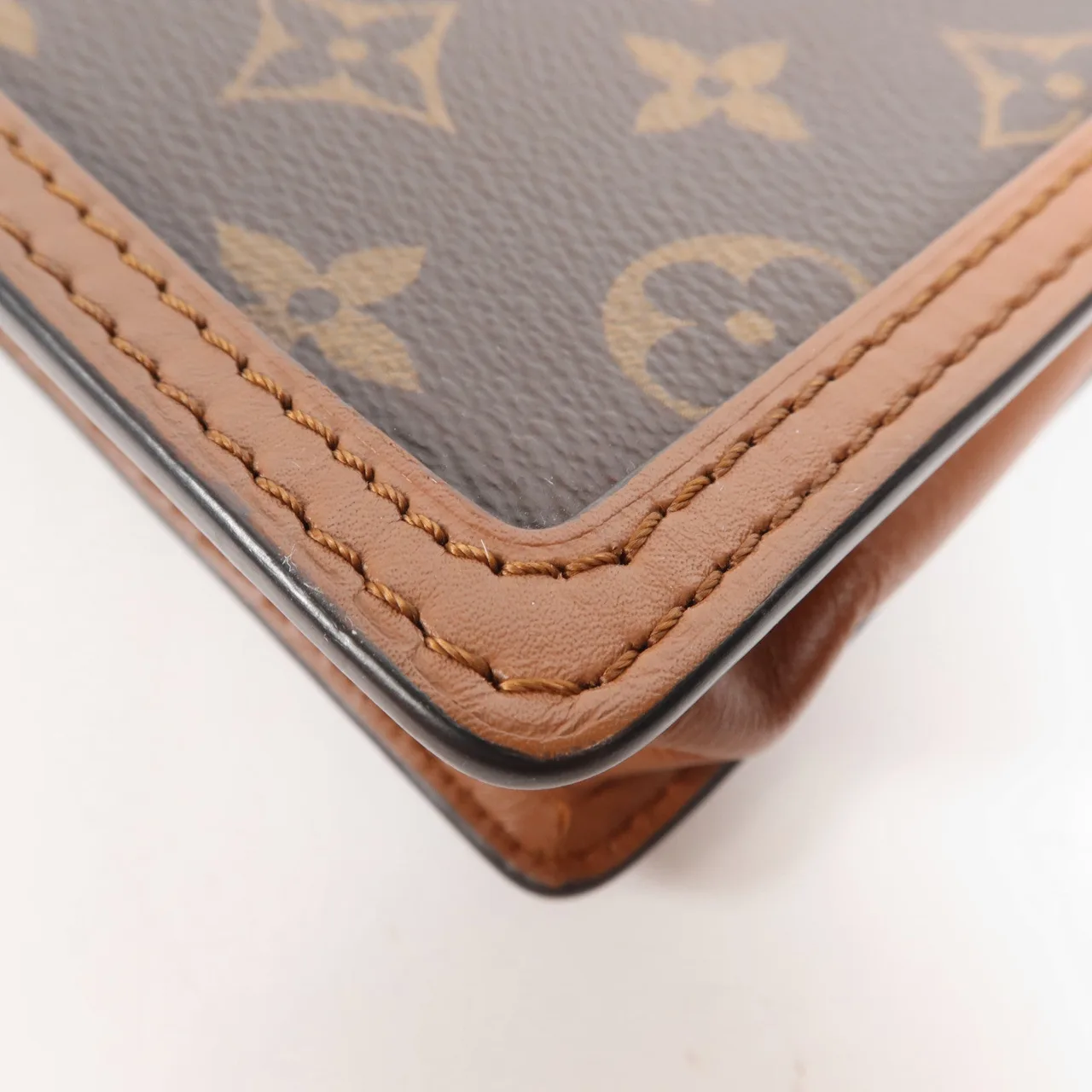 LOUIS VUITTON Dauphine M68746 肩背包 塗層帆布 棕色 塗層帆布 中古品A - 縮圖 11