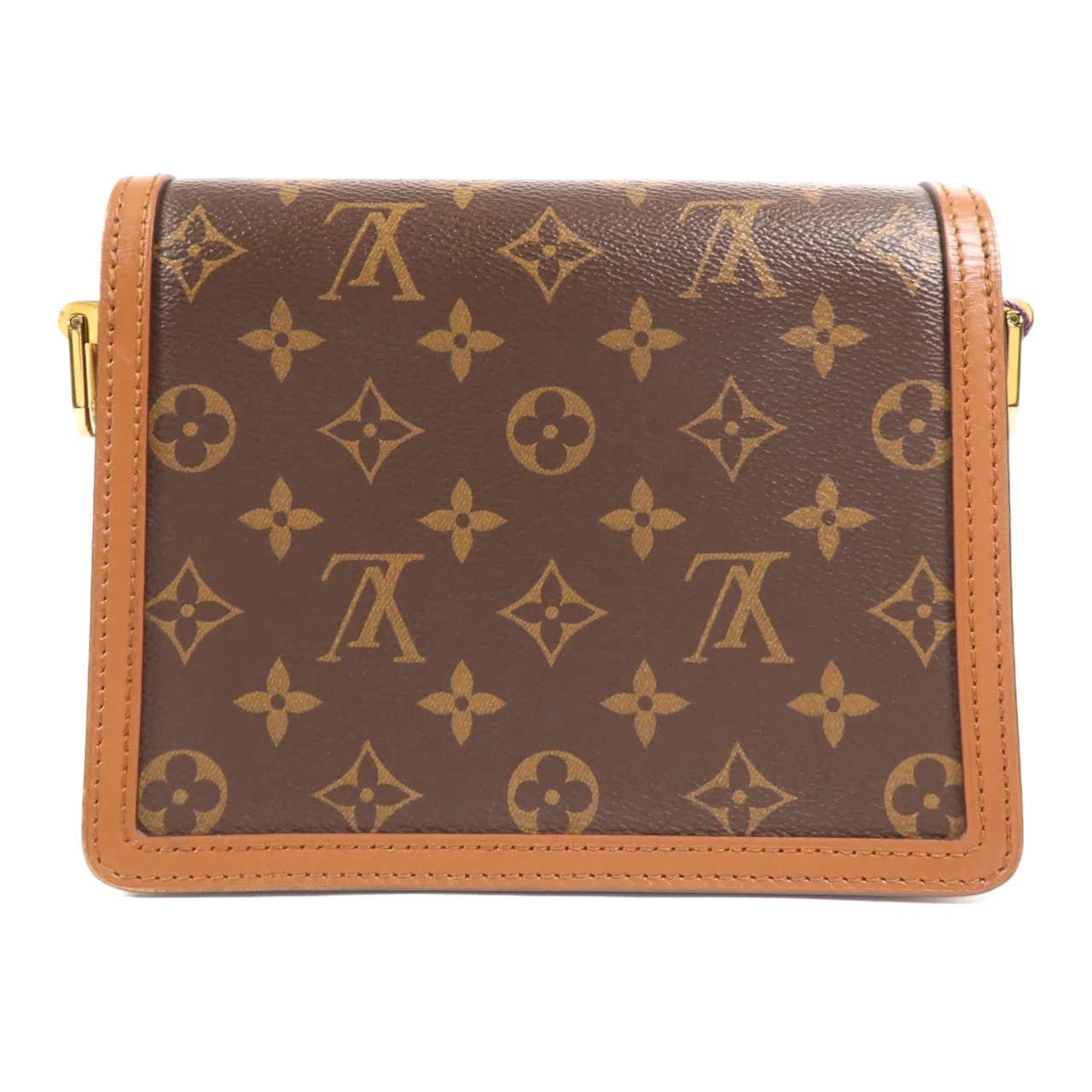 LOUIS VUITTON Mini Dauphine M44580 肩背包 塗層帆布 棕色 塗層帆布 中古品B - 縮圖 2