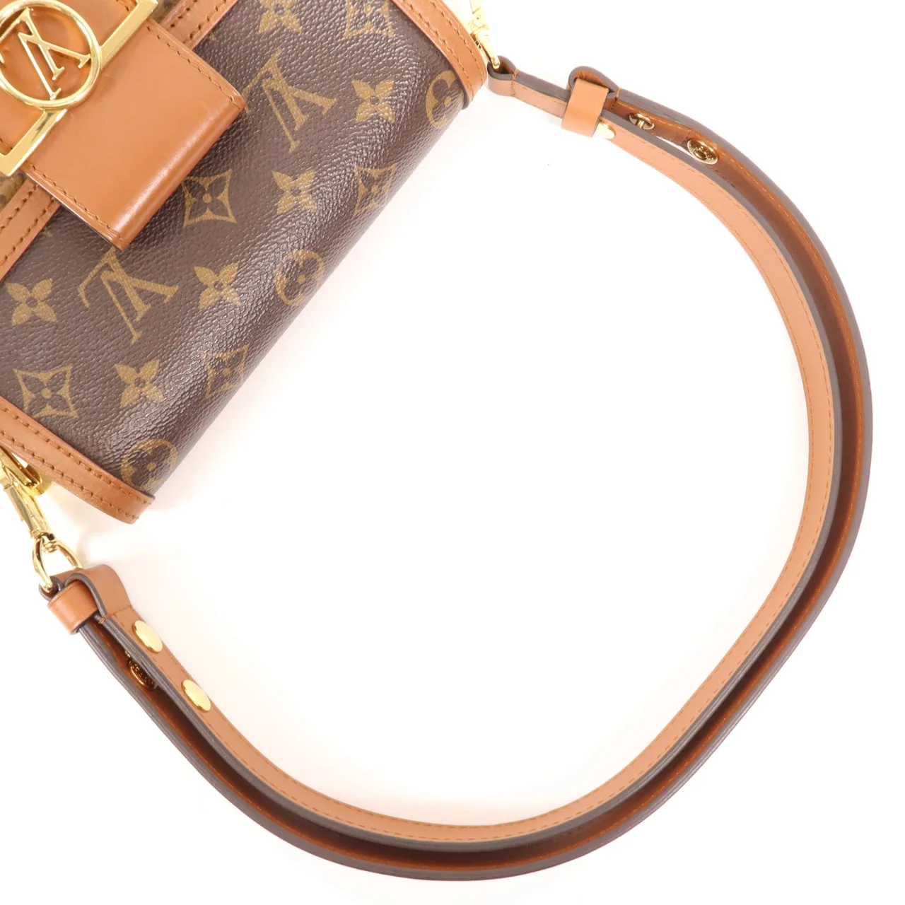 LOUIS VUITTON Mini Dauphine M44580 肩背包 塗層帆布 棕色 塗層帆布 中古品B - 縮圖 8