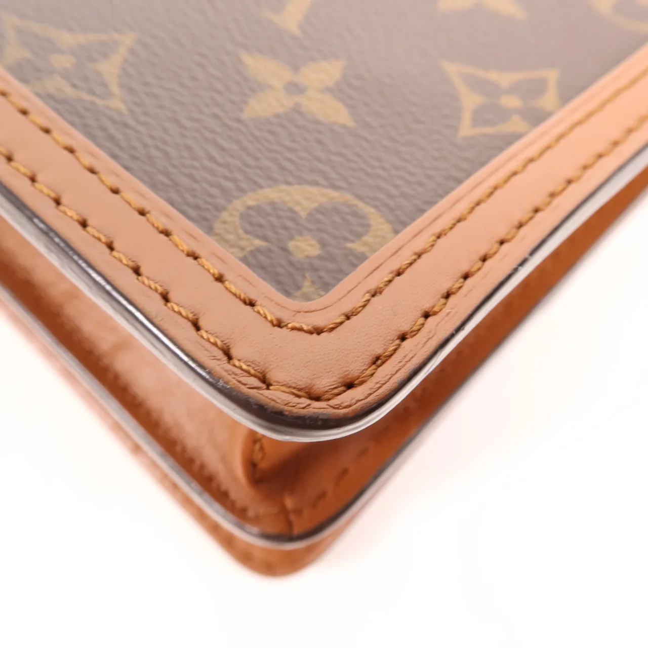 LOUIS VUITTON Mini Dauphine M44580 肩背包 塗層帆布 棕色 塗層帆布 中古品B - 縮圖 12