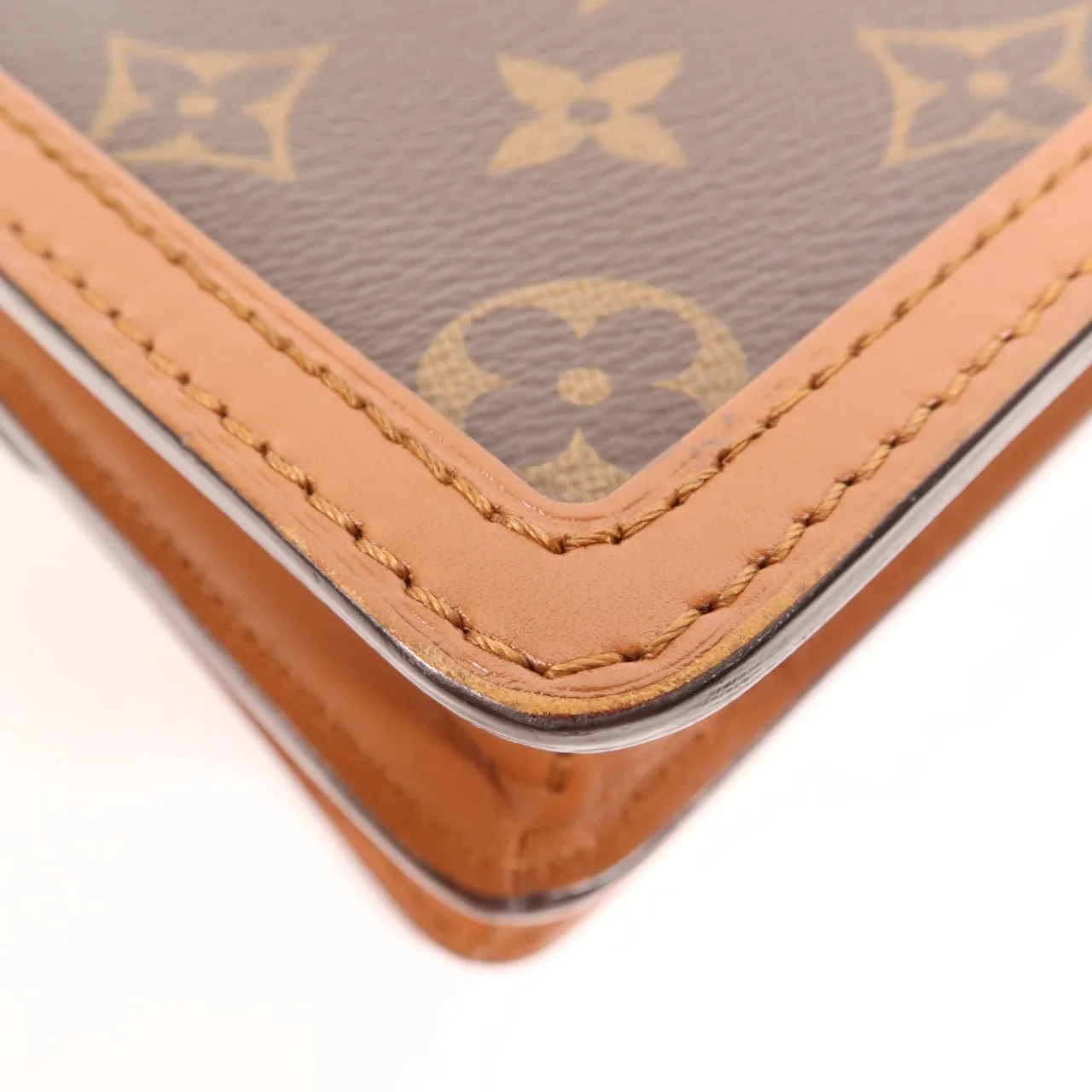 LOUIS VUITTON Mini Dauphine M44580 肩背包 塗層帆布 棕色 塗層帆布 中古品B - 縮圖 13