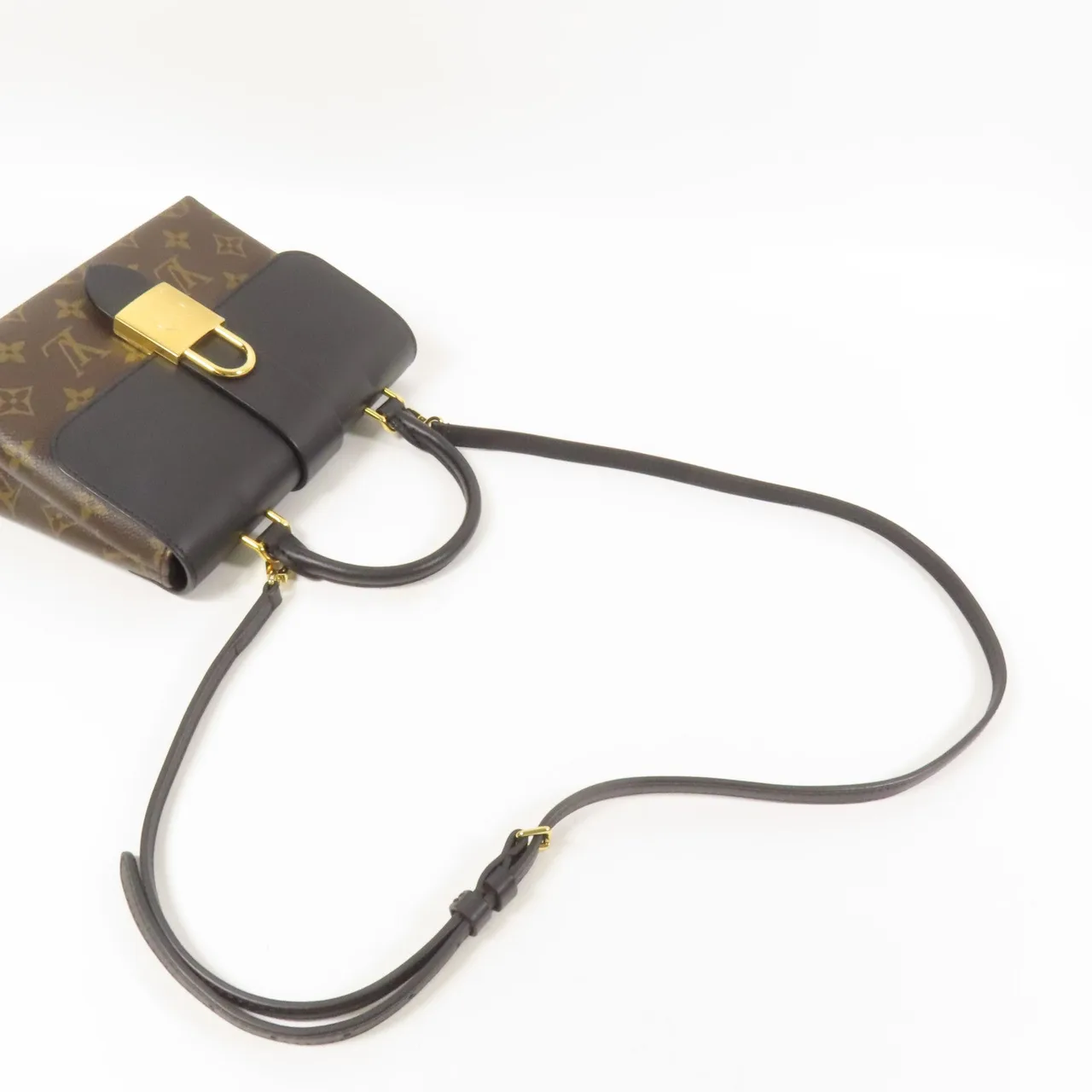 LOUIS VUITTON Locky M44141 兩用包 塗層帆布 棕色 / 黑色 / Black 塗層帆布 中古品A - 縮圖 5