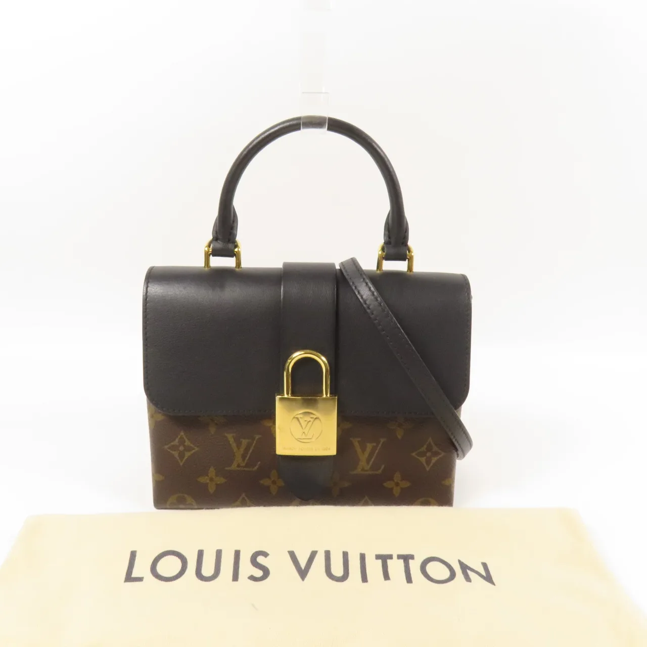 LOUIS VUITTON Locky M44141 兩用包 塗層帆布 棕色 / 黑色 / Black 塗層帆布 中古品A - 縮圖 7