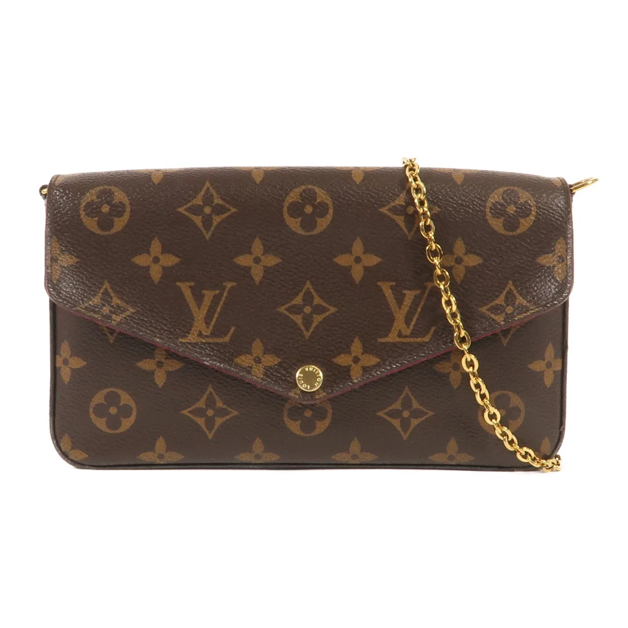 LOUIS VUITTON Felicie M61276 肩背包 塗層帆布 棕色