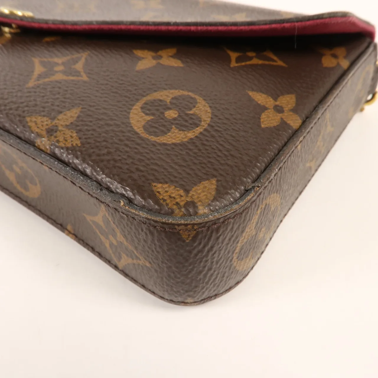 LOUIS VUITTON Felicie M61276 肩背包 塗層帆布 棕色 塗層帆布 中古品B - 縮圖 7