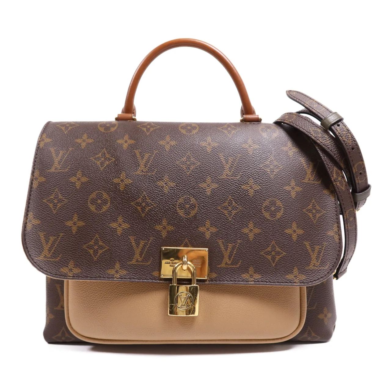 LOUIS VUITTON Marignan M44259 兩用包 塗層帆布 棕色 / 黑色