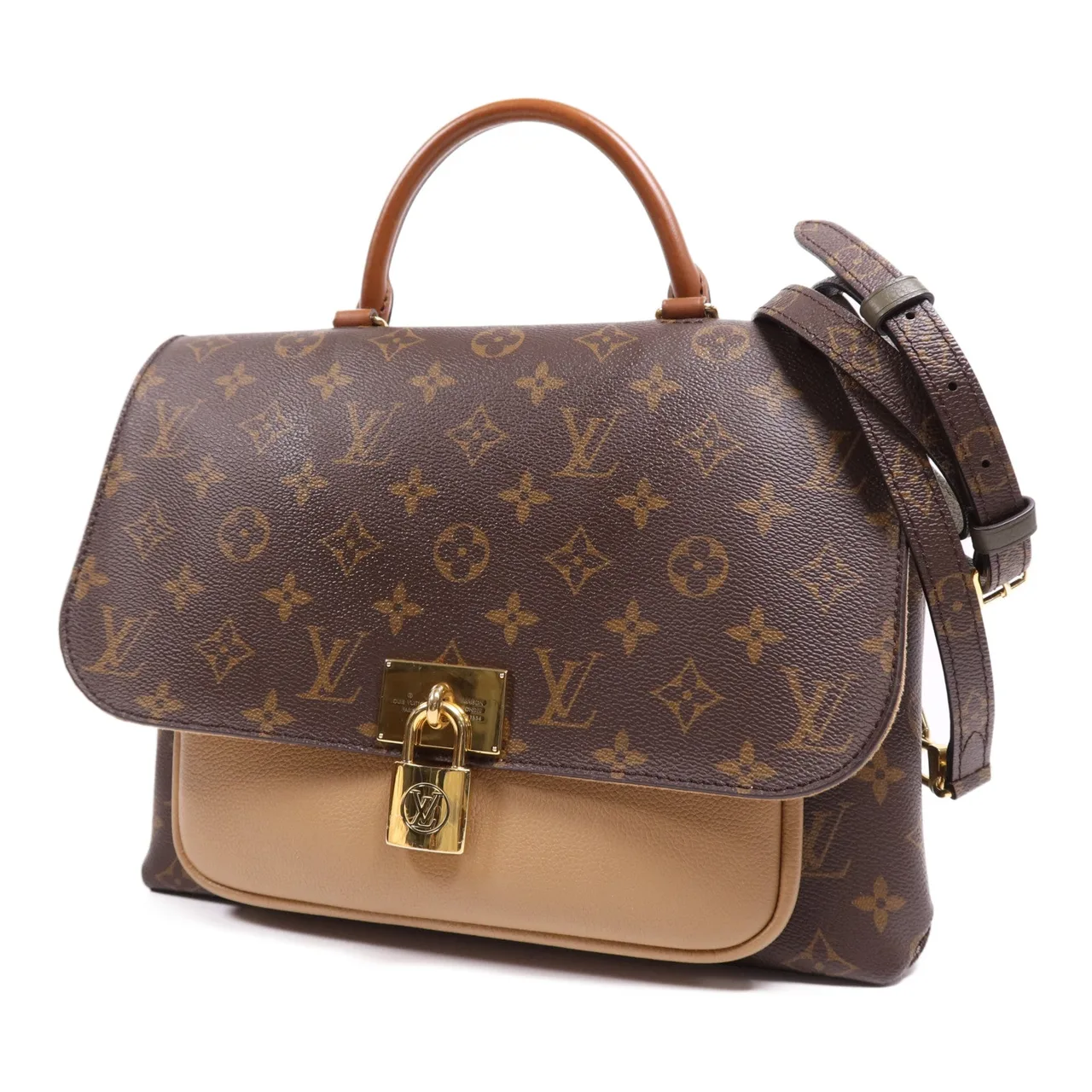 LOUIS VUITTON Marignan M44259 兩用包 塗層帆布 棕色 / 黑色 塗層帆布 中古品B - 縮圖 3