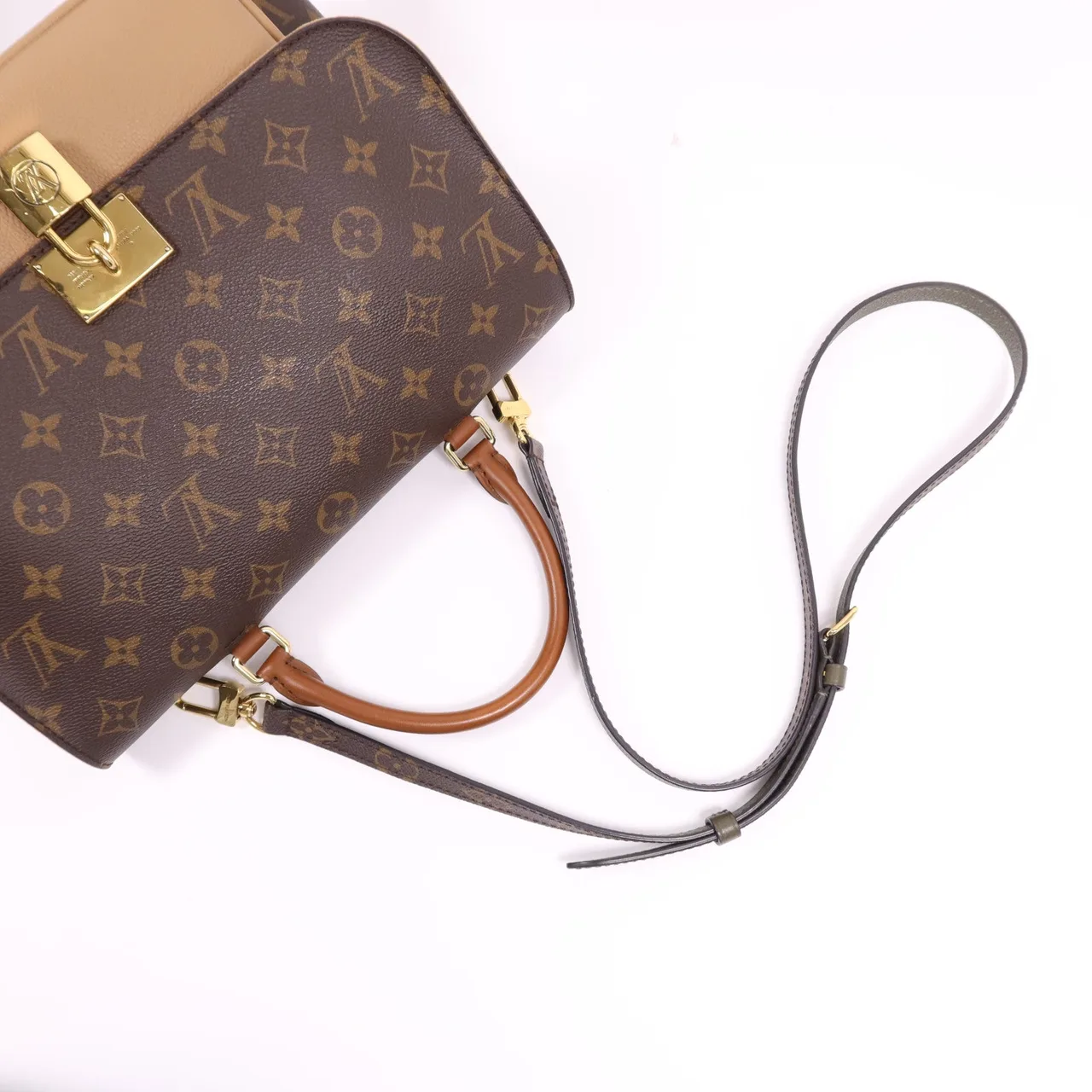 LOUIS VUITTON Marignan M44259 兩用包 塗層帆布 棕色 / 黑色 塗層帆布 中古品B - 縮圖 6