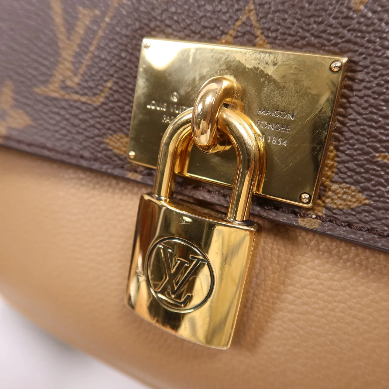 LOUIS VUITTON Marignan M44259 兩用包 塗層帆布 棕色 / 黑色 塗層帆布 中古品B - 縮圖 11