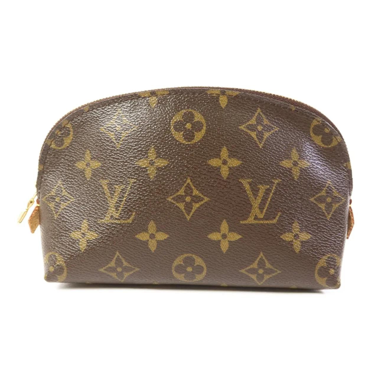 LOUIS VUITTON Cosmetic Pouch M47515 Clutch Coated Canvas 棕色