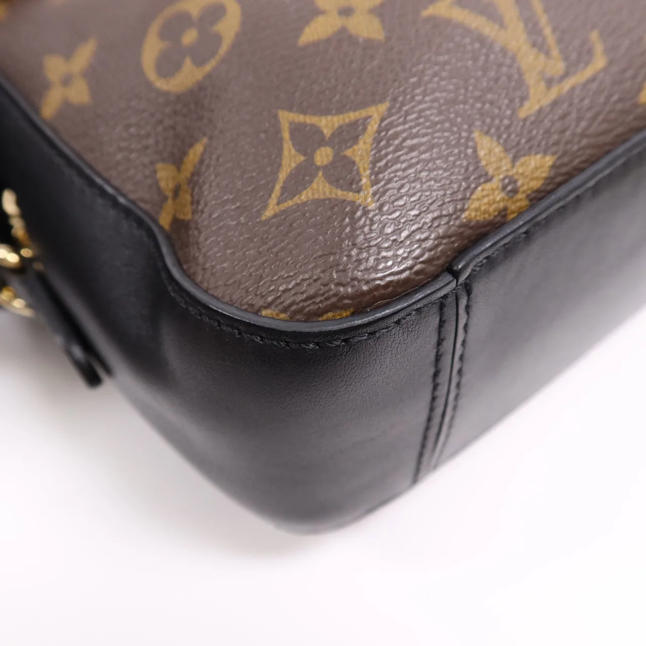 LOUIS VUITTON Saintonge M43555 兩用包 塗層帆布 棕色 塗層帆布 中古品B - 縮圖 12