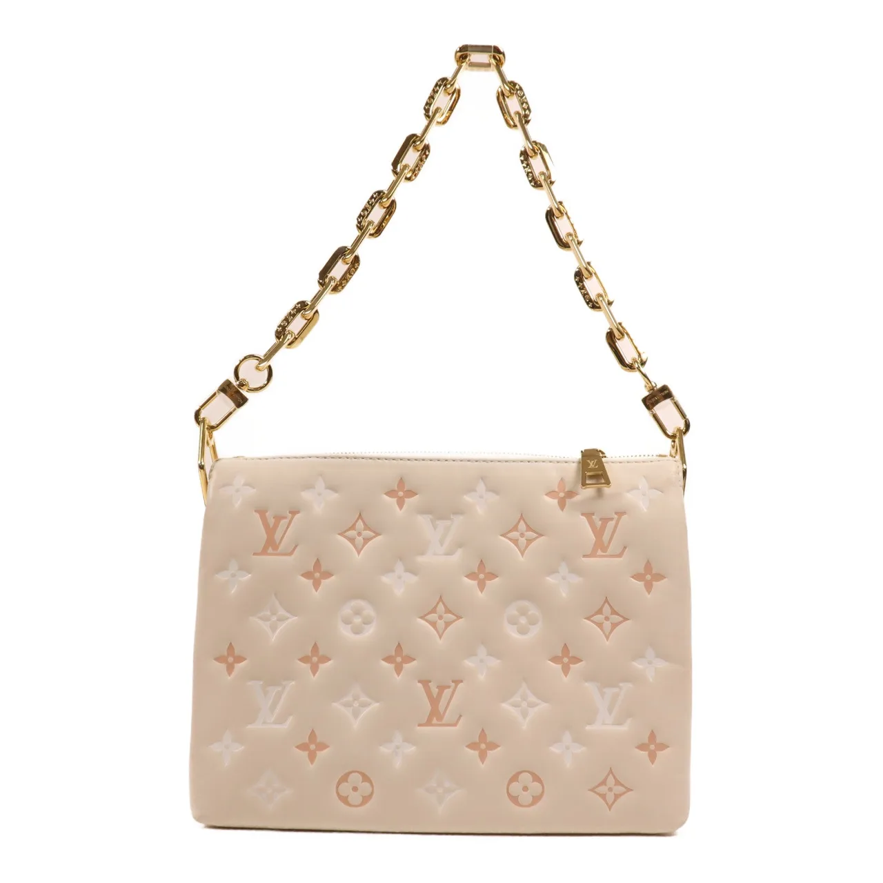 LOUIS VUITTON Coussin M22398 兩用包 羊皮 米色 / 粉色 / Cream 羊皮 中古品A - 縮圖 2