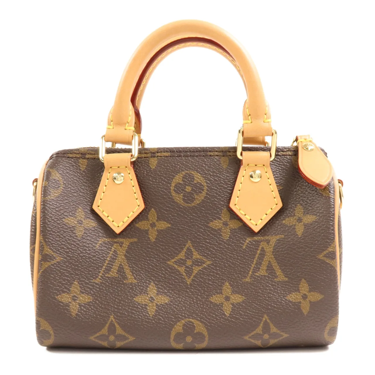 LOUIS VUITTON NanoSpeedy M81085 2-Way Bag Coated Canvas 棕色 Coated Canvas Rank A - Thumbnail 2