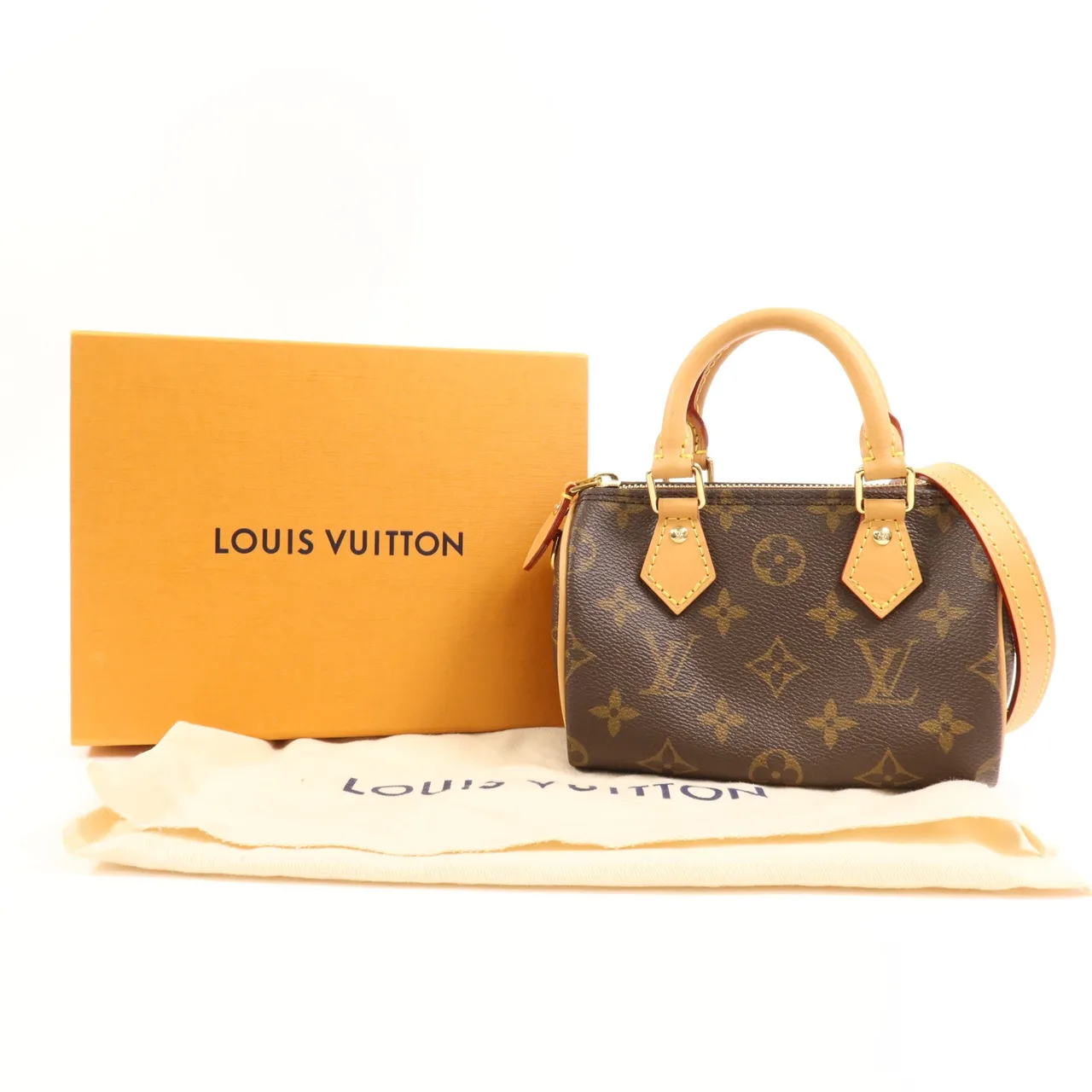 LOUIS VUITTON NanoSpeedy M81085 2-Way Bag Coated Canvas 棕色 Coated Canvas Rank A - Thumbnail 13