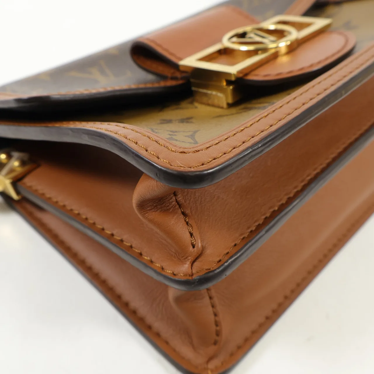 LOUIS VUITTON Mini Dauphine M44580 Shoulder Bag Coated Canvas 棕色 Coated Canvas Rank A - Thumbnail 5