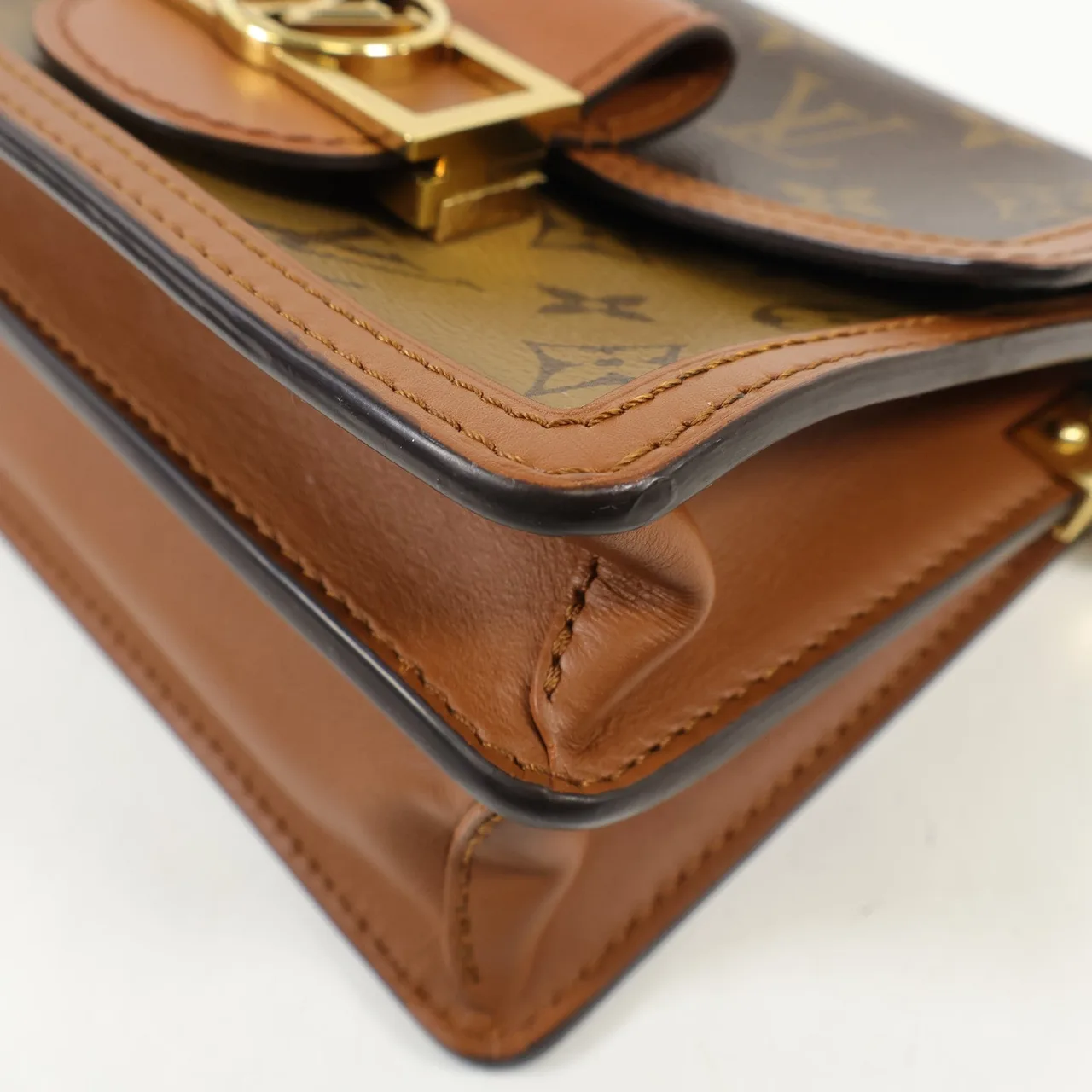 LOUIS VUITTON Mini Dauphine M44580 Shoulder Bag Coated Canvas 棕色 Coated Canvas Rank A - Thumbnail 6