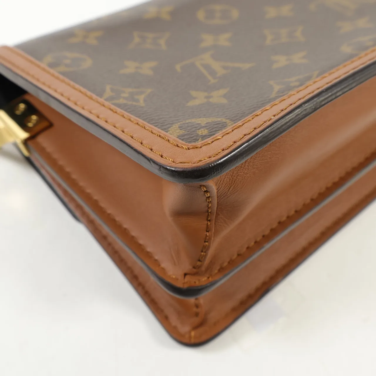 LOUIS VUITTON Mini Dauphine M44580 Shoulder Bag Coated Canvas 棕色 Coated Canvas Rank A - Thumbnail 7