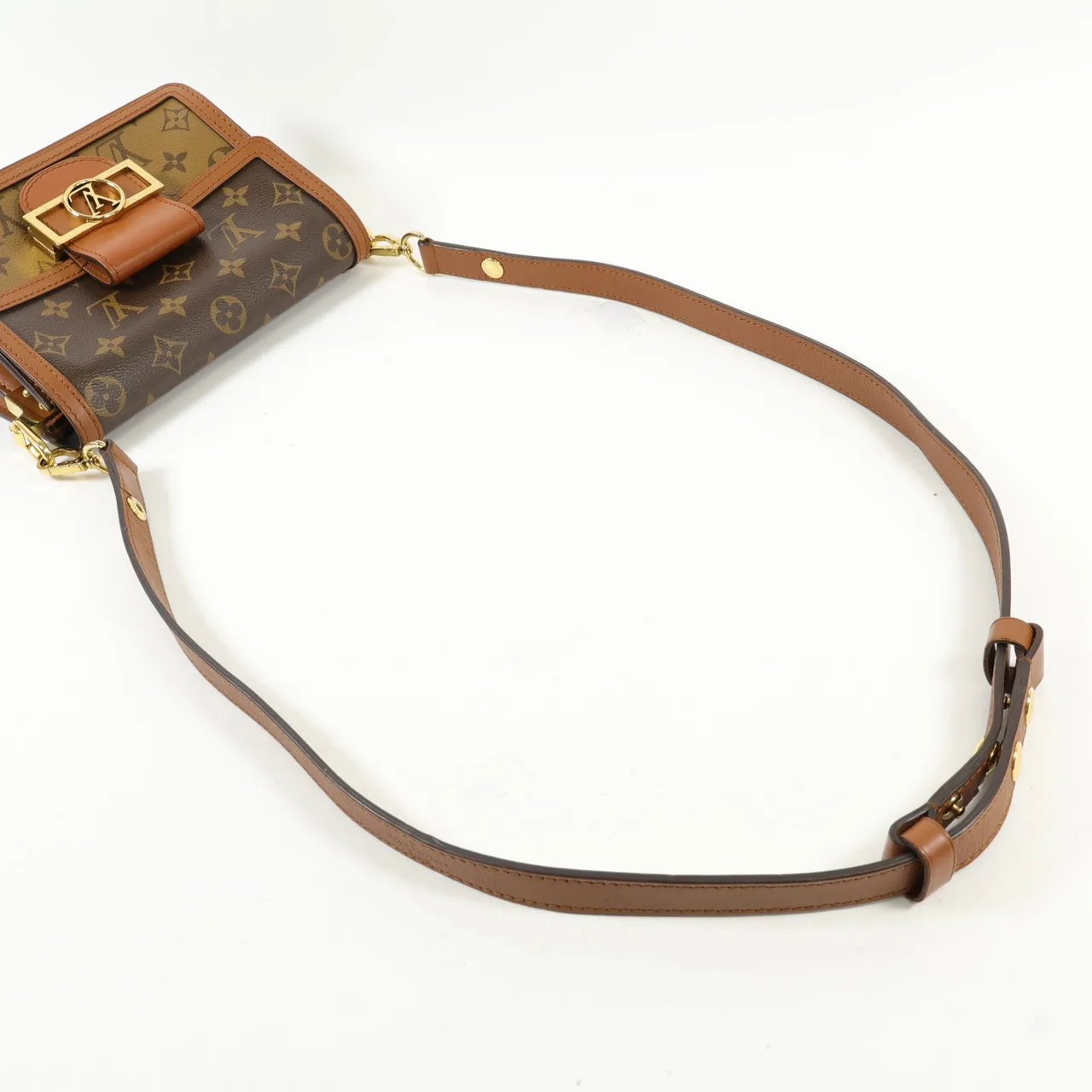 LOUIS VUITTON Mini Dauphine M44580 Shoulder Bag Coated Canvas 棕色 Coated Canvas Rank A - Thumbnail 11