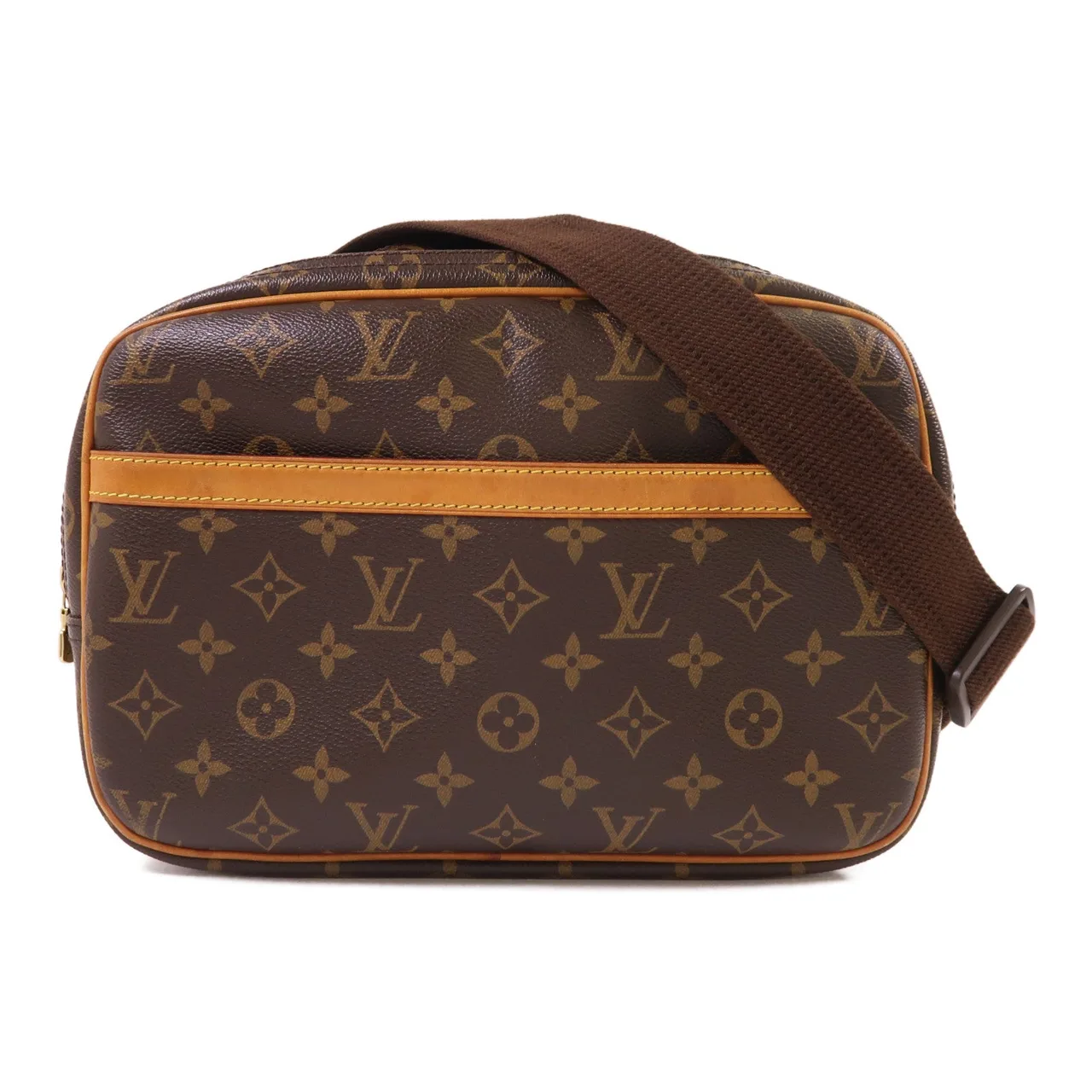 LOUIS VUITTON Reporter M45254 Shoulder Bag Coated Canvas 棕色