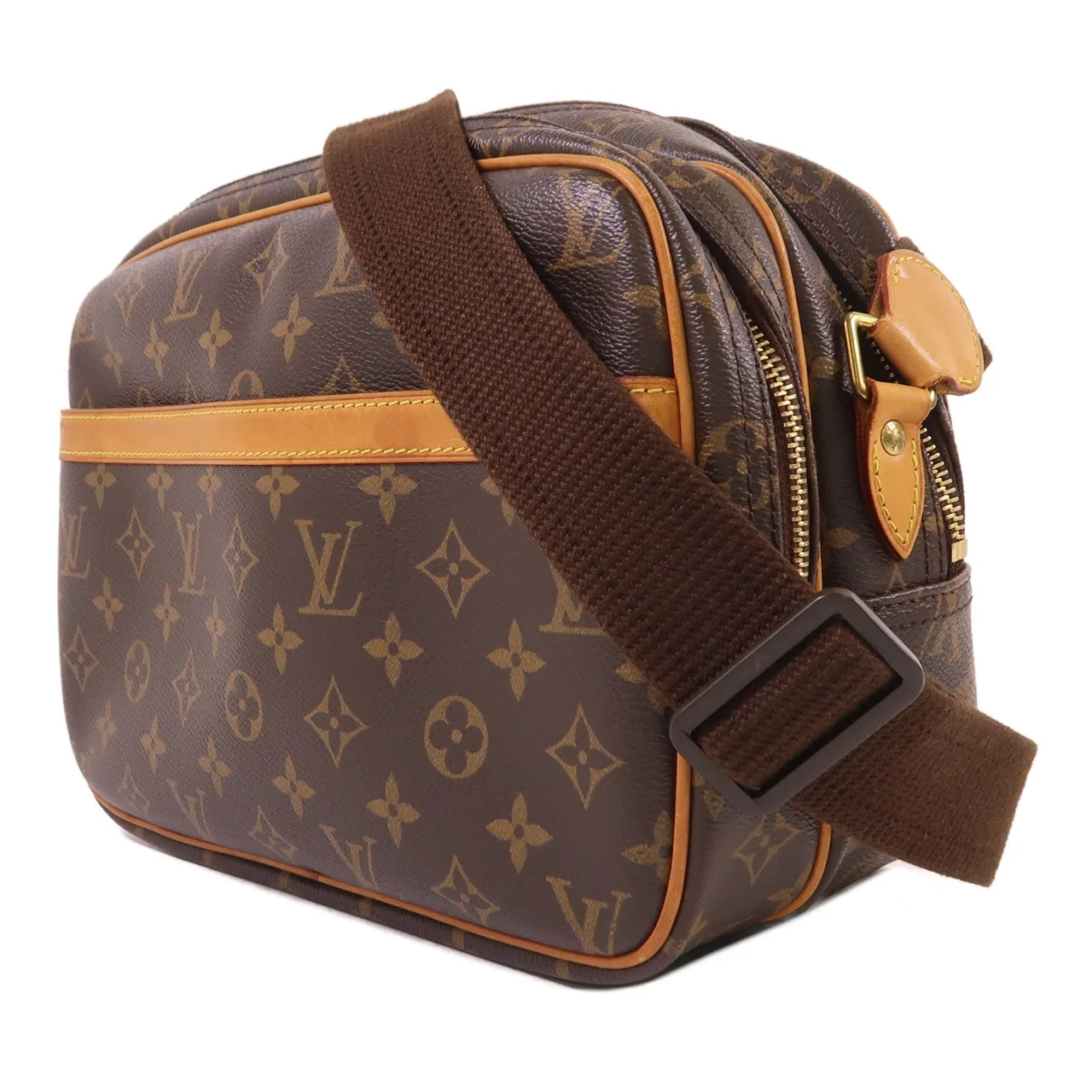 LOUIS VUITTON Reporter M45254 Shoulder Bag Coated Canvas 棕色 Coated Canvas Rank B - Thumbnail 3