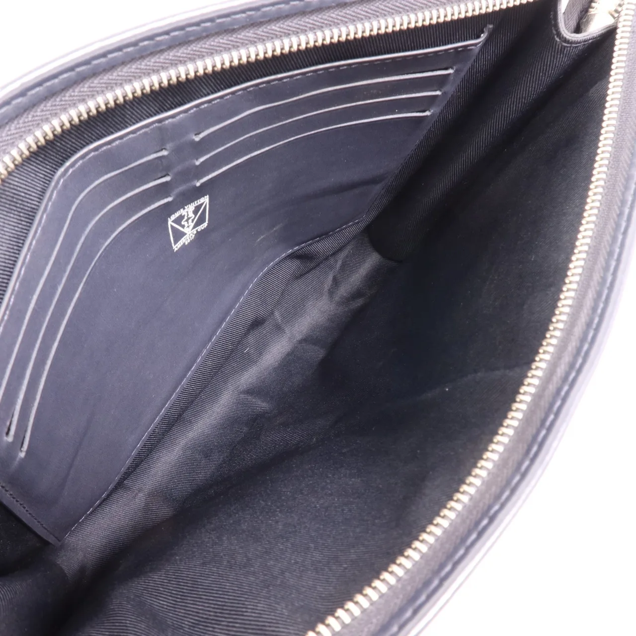 LOUIS VUITTON Pochette Voyage N60049 Clutch Coated Canvas 白色 / 海軍藍 Coated Canvas Rank B - Thumbnail 5