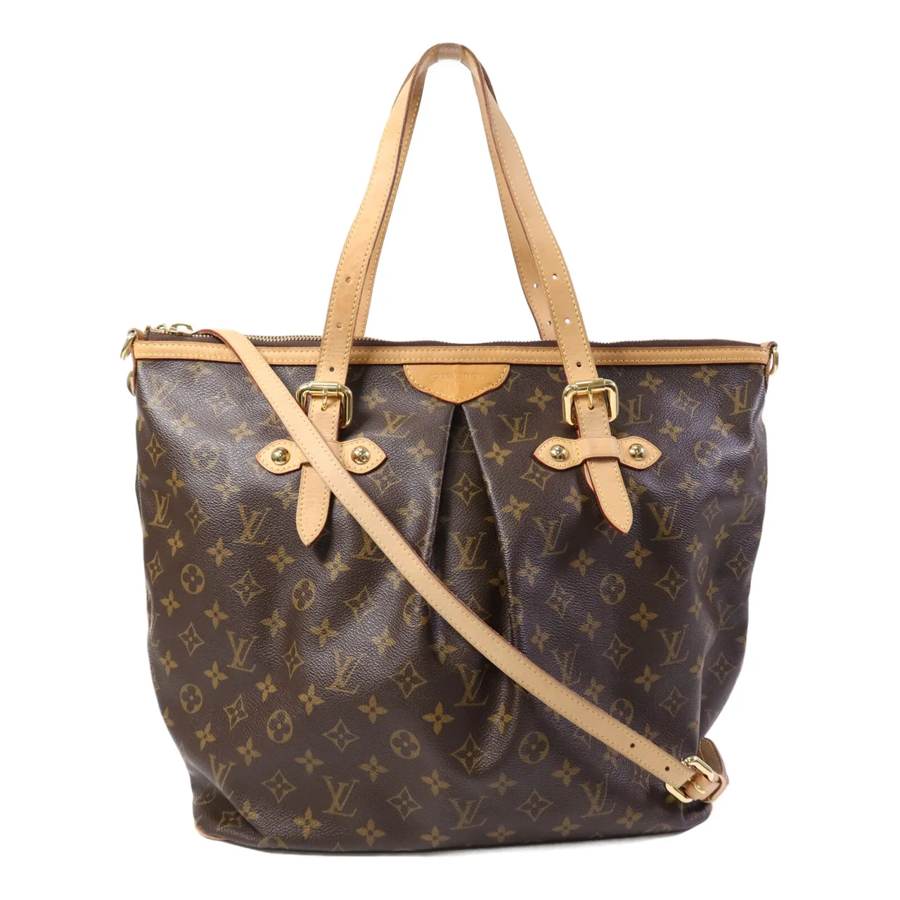 LOUIS VUITTON Palermo M40146 2-Way Bag Coated Canvas 棕色