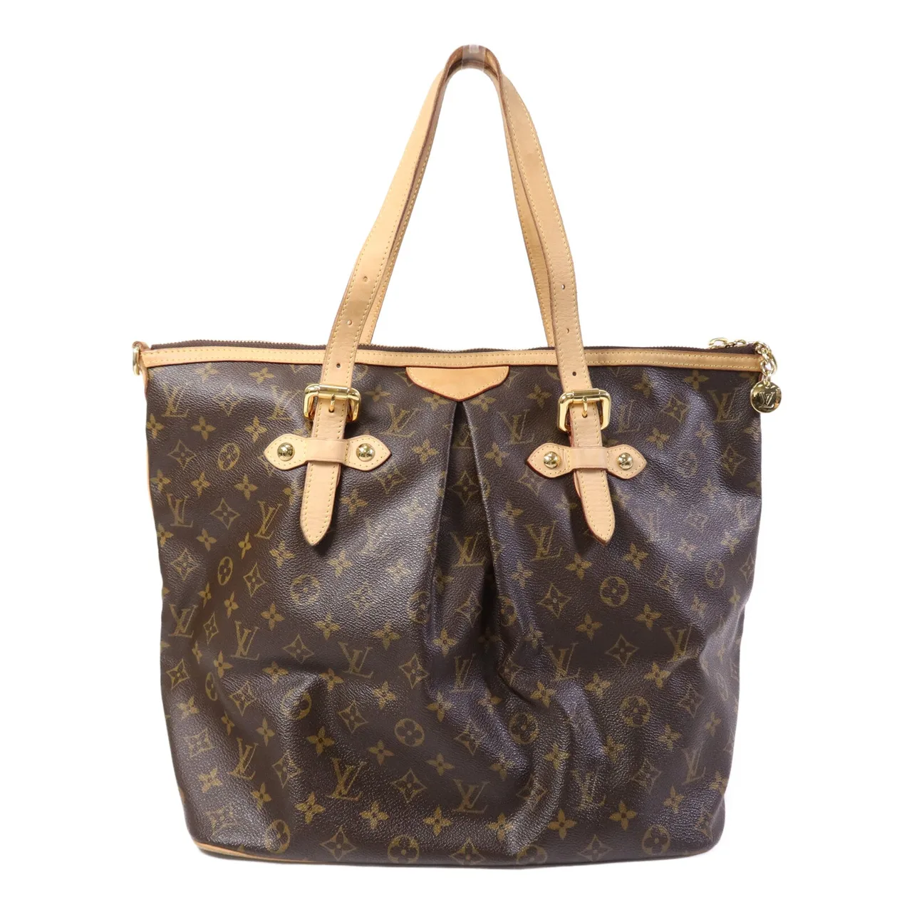 LOUIS VUITTON Palermo M40146 2-Way Bag Coated Canvas 棕色 Coated Canvas Rank B - Thumbnail 2