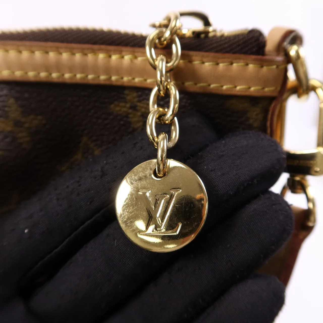 LOUIS VUITTON Palermo M40146 2-Way Bag Coated Canvas 棕色 Coated Canvas Rank B - Thumbnail 10