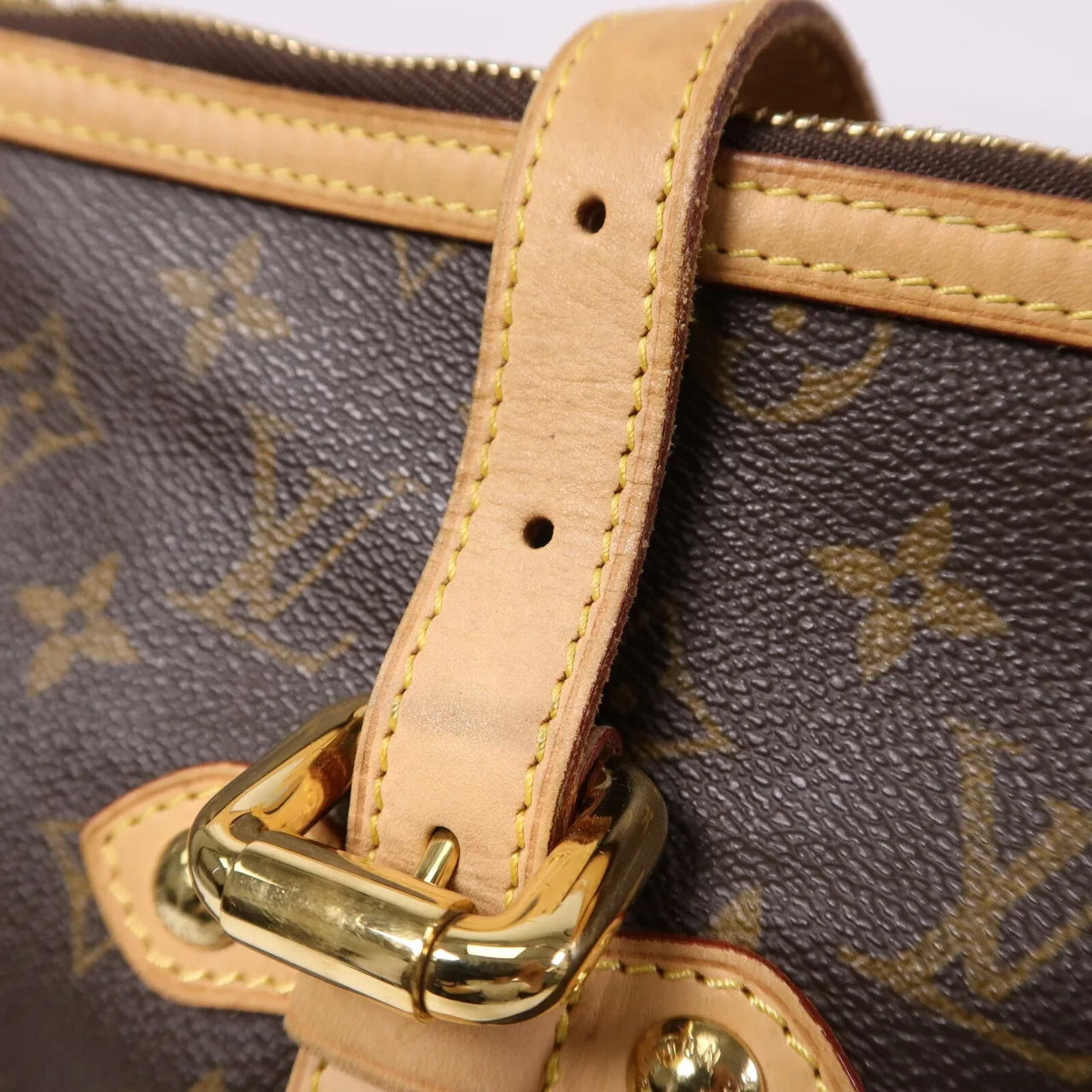 LOUIS VUITTON Palermo M40146 2-Way Bag Coated Canvas 棕色 Coated Canvas Rank B - Thumbnail 12