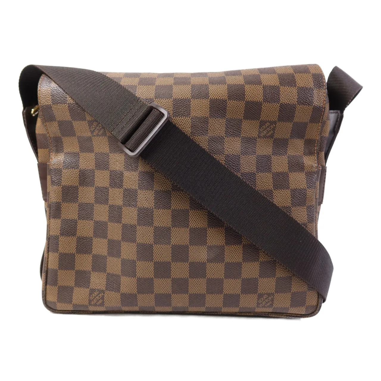 LOUIS VUITTON Naviglio N45255 Shoulder Bag Coated Canvas 棕色