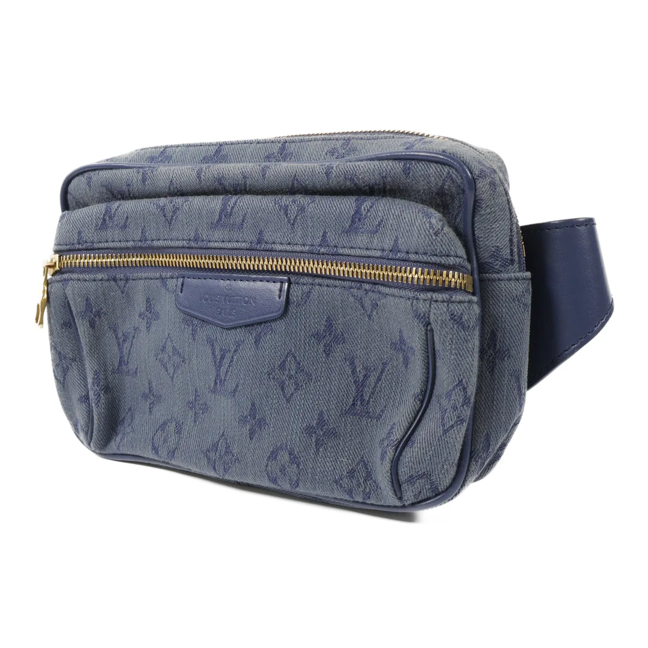 LOUIS VUITTON Bumbag M44741 Shoulder Bag denim 藍色 denim Rank A - Thumbnail 3