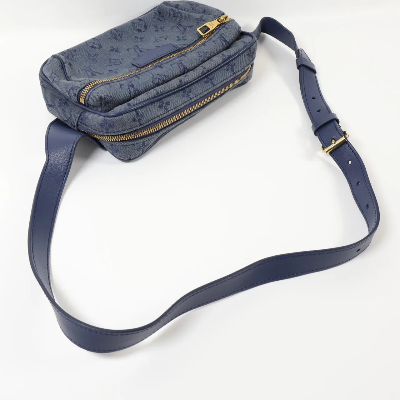 LOUIS VUITTON Bumbag M44741 Shoulder Bag denim 藍色 denim Rank A - Thumbnail 5