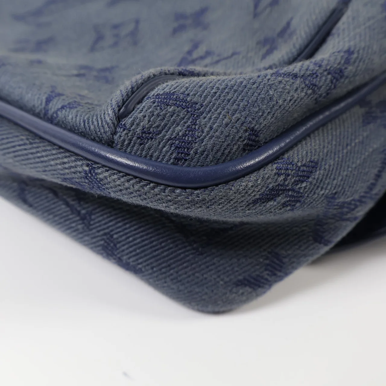 LOUIS VUITTON Bumbag M44741 Shoulder Bag denim 藍色 denim Rank A - Thumbnail 7