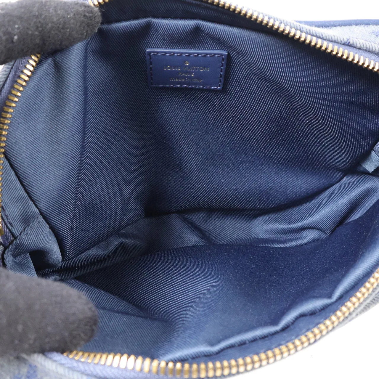 LOUIS VUITTON Bumbag M44741 Shoulder Bag denim 藍色 denim Rank A - Thumbnail 10